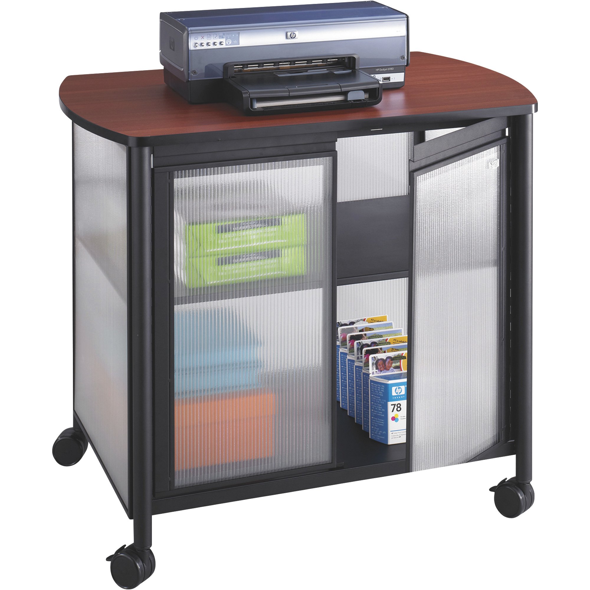 Mayline Safco Impromptu Deluxe Machine Stand with Doors — 34 3/4in.W x 25 1/2in.D x 30 3/4in.H